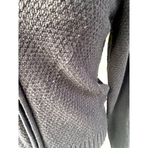 Izod Womens Black Hooded Zip-Up Sweater Jacket L - Cozy & Stylish - Picture 4 of 10